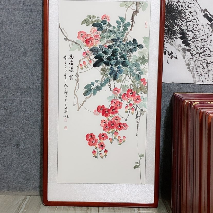 【闪购商品】国画书画作品带框125×65厘米