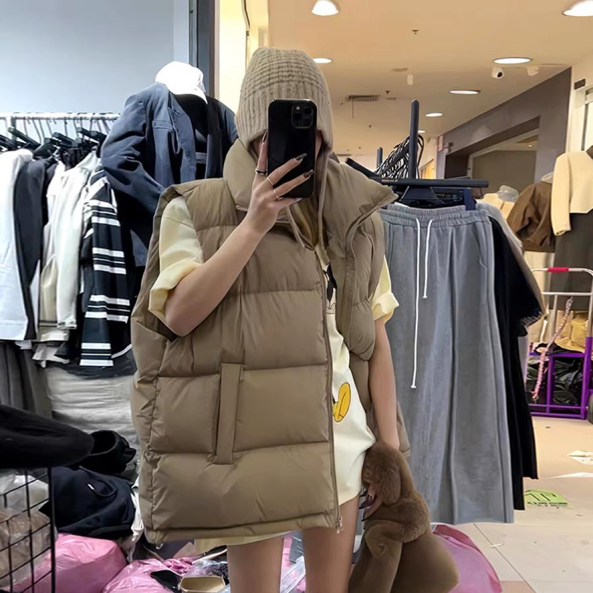 厚款秋冬修身型原色立领常规款马甲2025冬季韩版