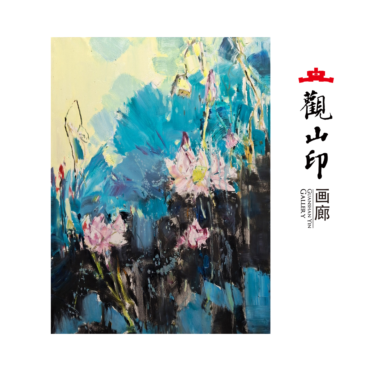 SMK原创手绘风景油画60x80cm花卉作品3335