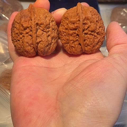 文玩核桃把件镇妖塔带彩磕尖40