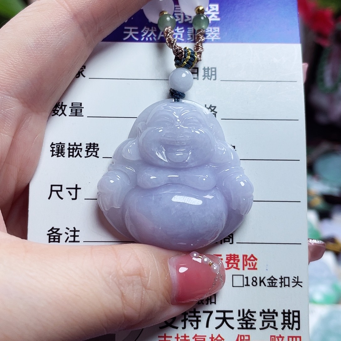 翡翠未镶嵌颈饰佛公10