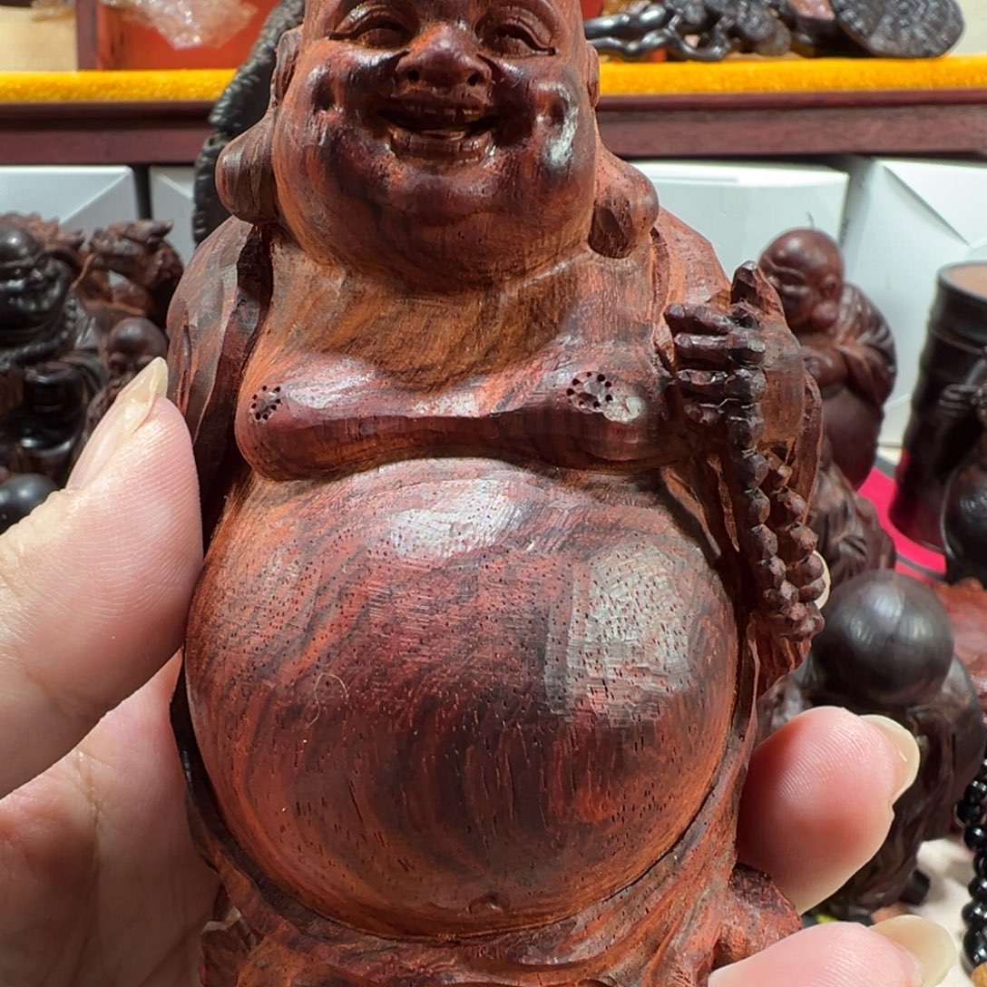 小叶紫檀小叶紫檀弥勒摆件