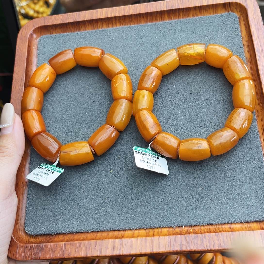 琥珀手链未镶嵌14-15m 多样性发其一