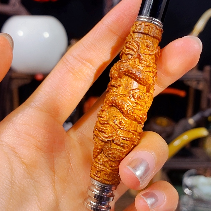 高端定制金丝楠木烟嘴
