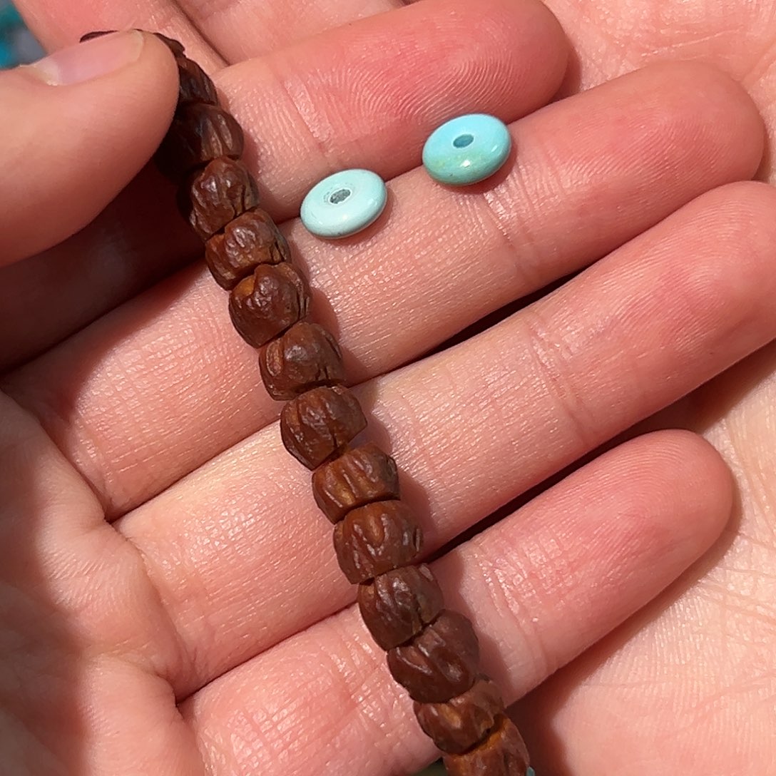 柏香籽/百香籽吊坠蓝*?