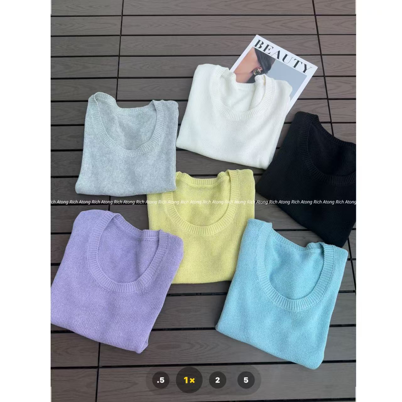 atong/阿彤-【洛枳】-2025 春夏圆领韩代款后背扣极简短袖0427-02