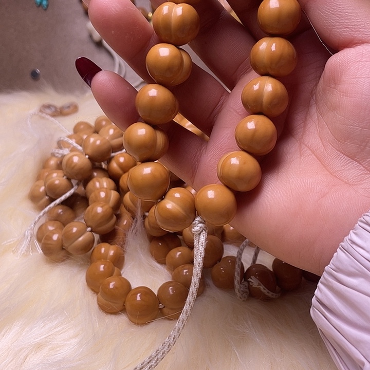 枫****猴头核桃手串16尺寸镜面柯基屁桃手持全品无暇