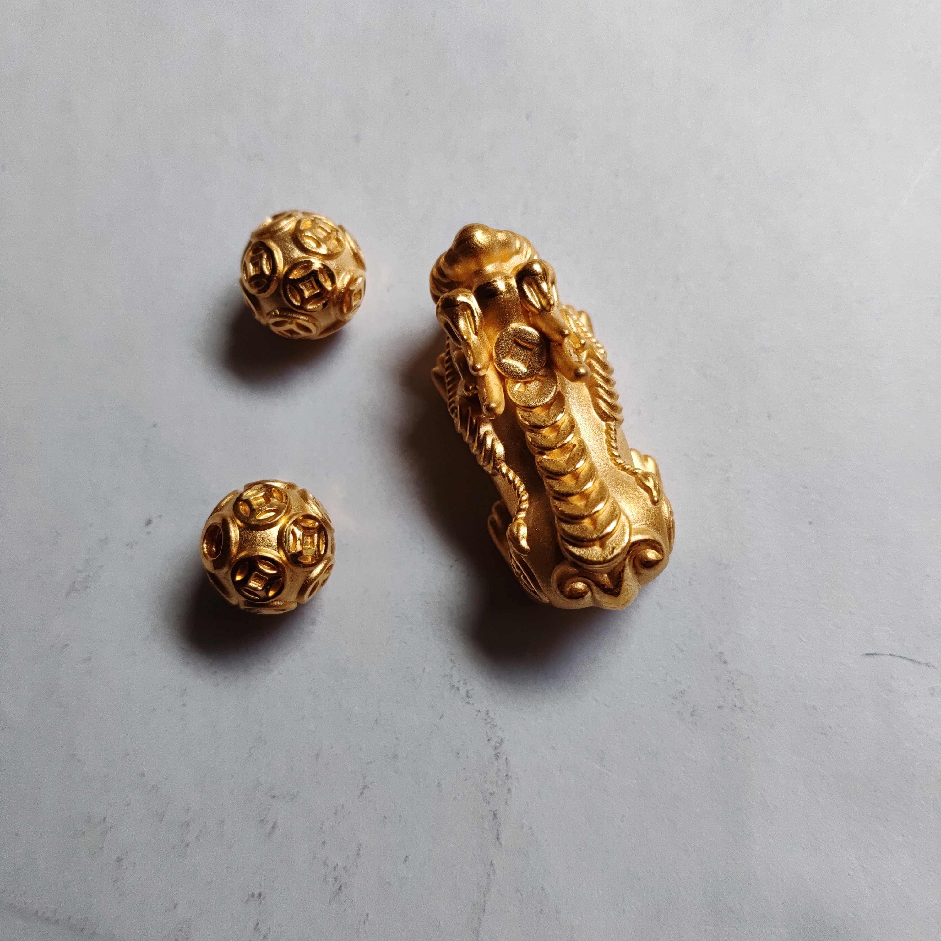 金元宝足金999貔貅珠子首饰