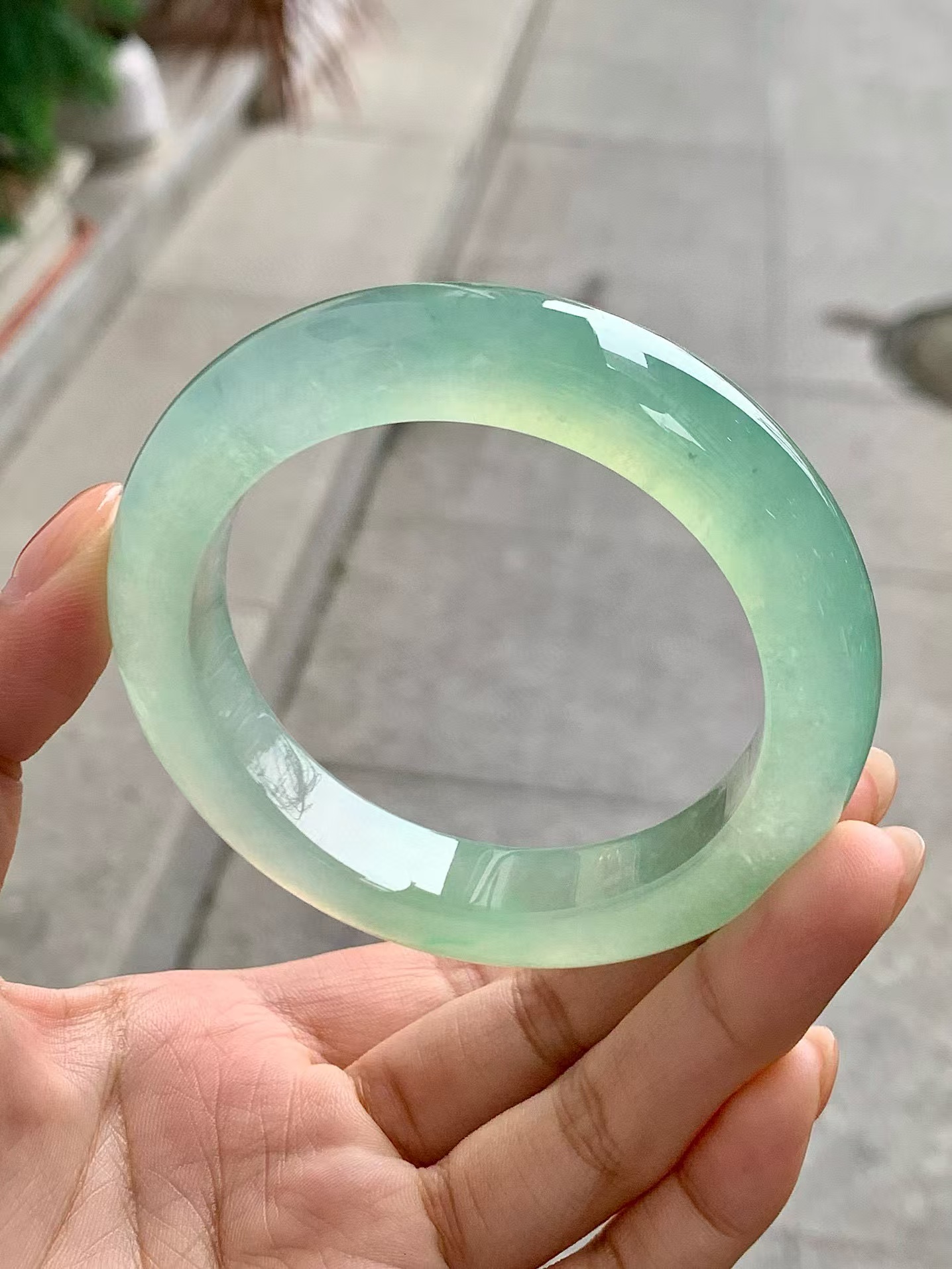 缅甸翡翠A货手镯测量圈口看这里