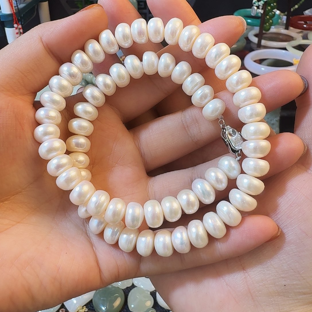 颈饰银S925镶嵌淡水珍珠