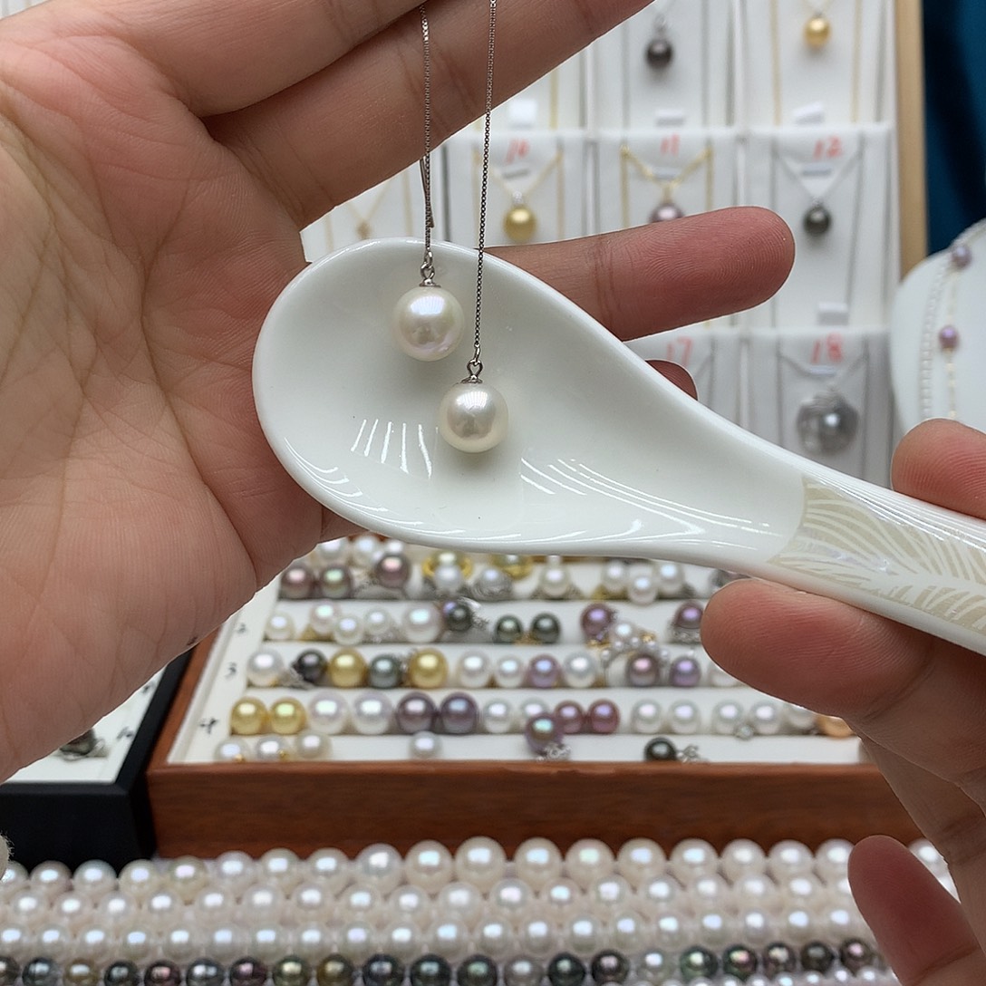 耳饰淡水珍珠银S925镶嵌