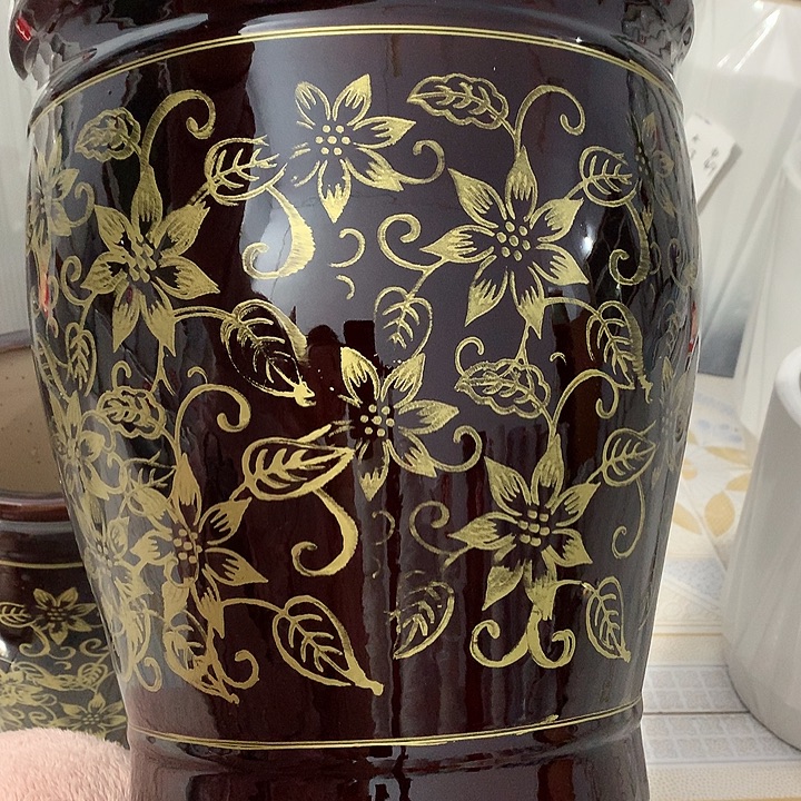 酱金花一个高37口径33送托盘默认微瑕