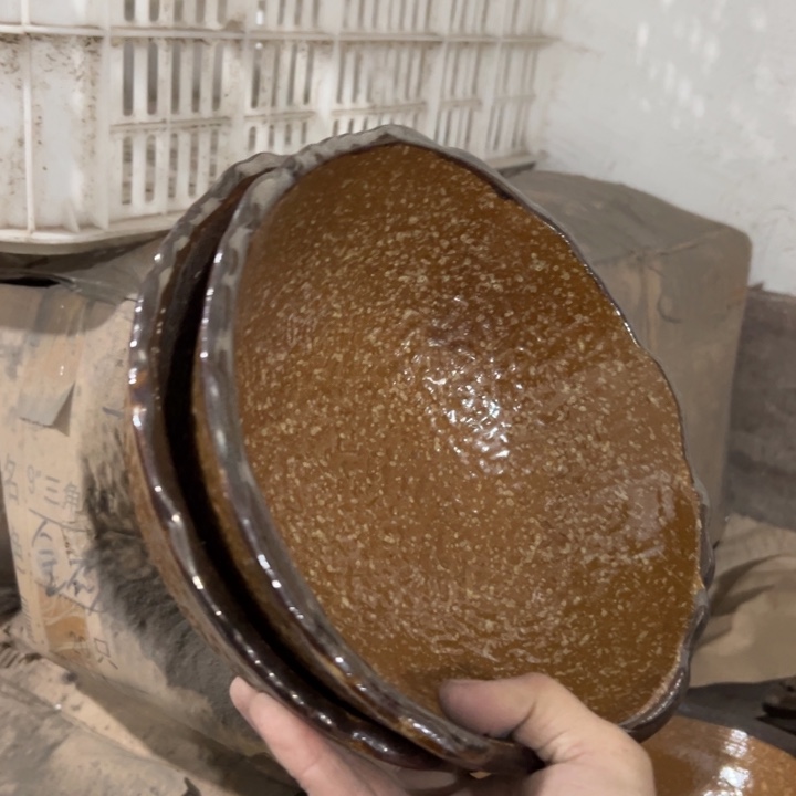 库存尾货五厂金砂大碗一对口径22