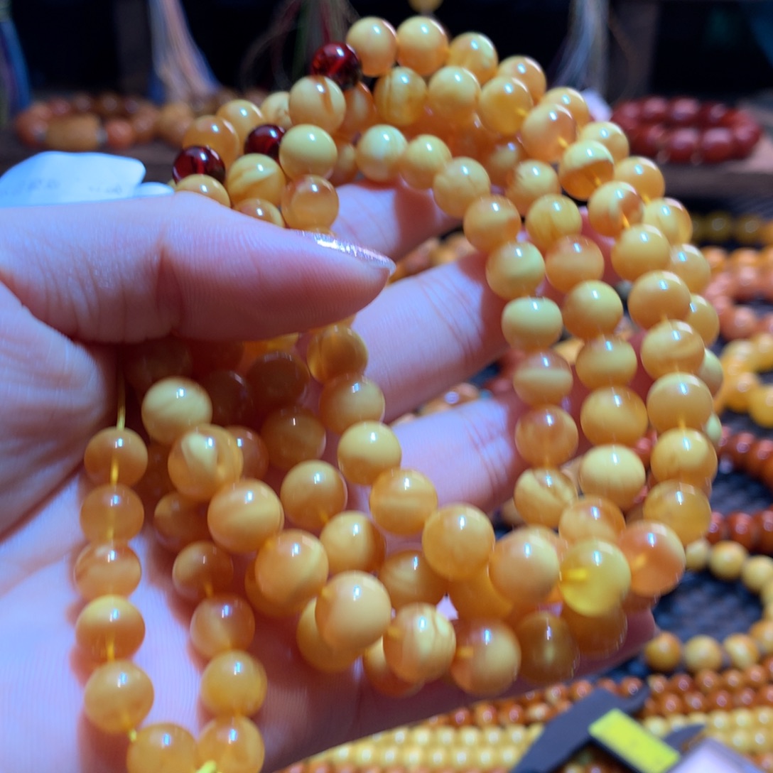 蜜蜡未镶嵌手链蜜蜡手链