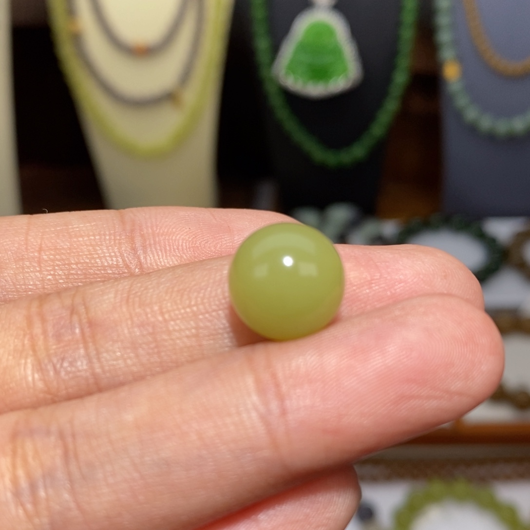 芒***果和田玉未镶嵌手串卡12