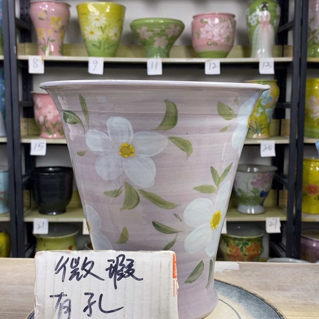 景德镇手工手绘陶瓷花盆