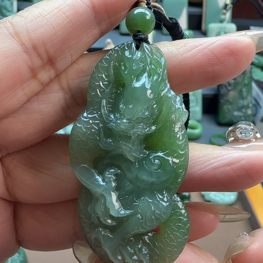 和田玉（碧玉）吊坠(不含链)未镶嵌