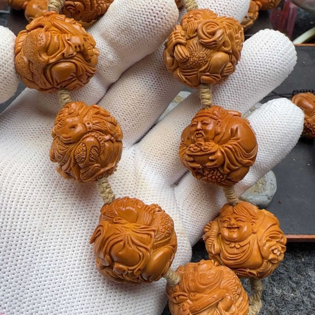 吊坠橄榄核九路财神