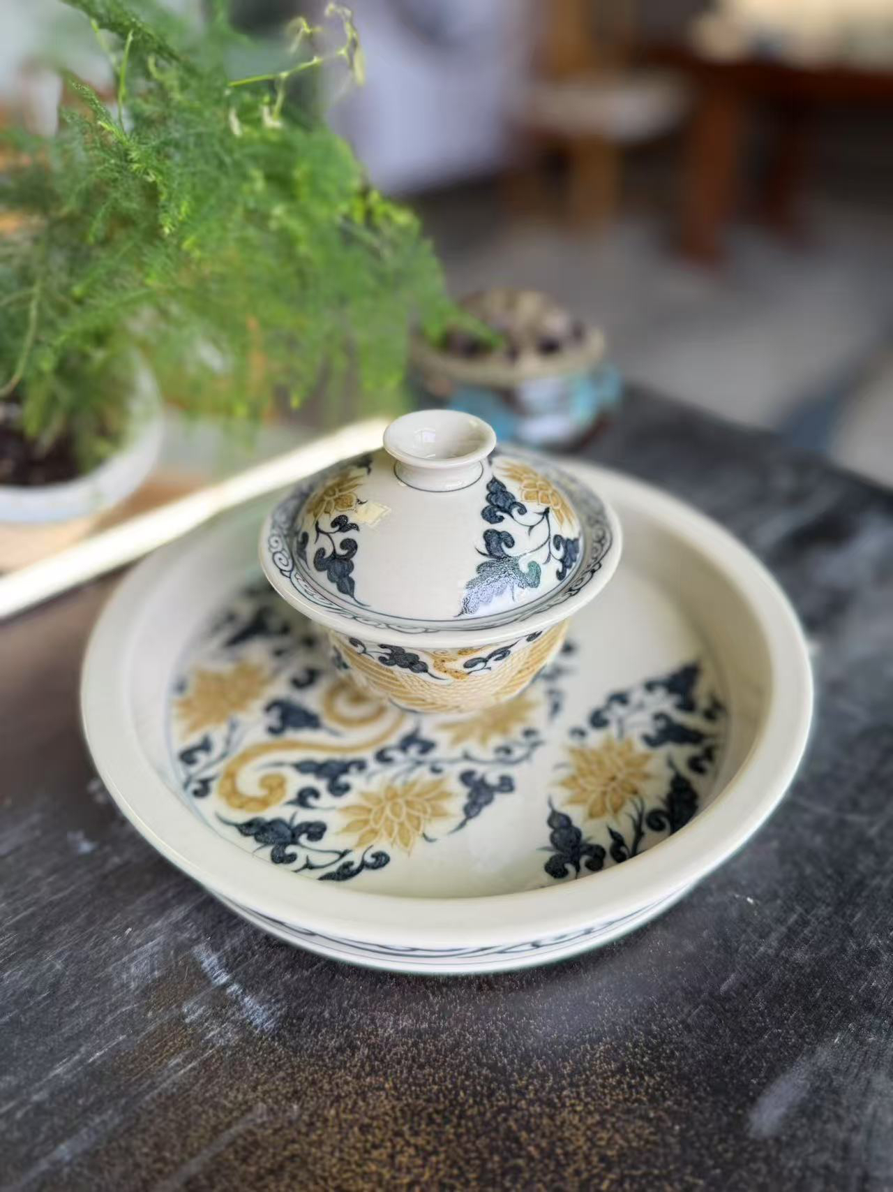 二号釉里金 非遗团队打造釉里金凤穿缠枝莲纹泡茶套组