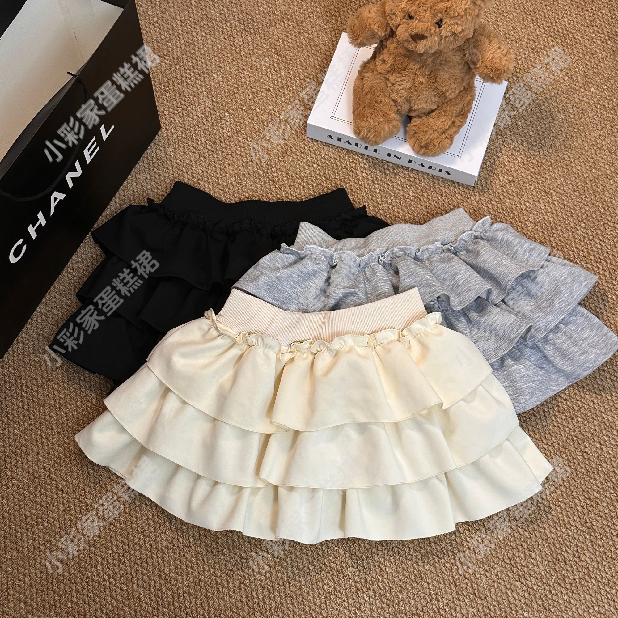 【487/488/489】少女风可爱风蛋糕裙松紧带半身裙裙子百搭休闲短裙