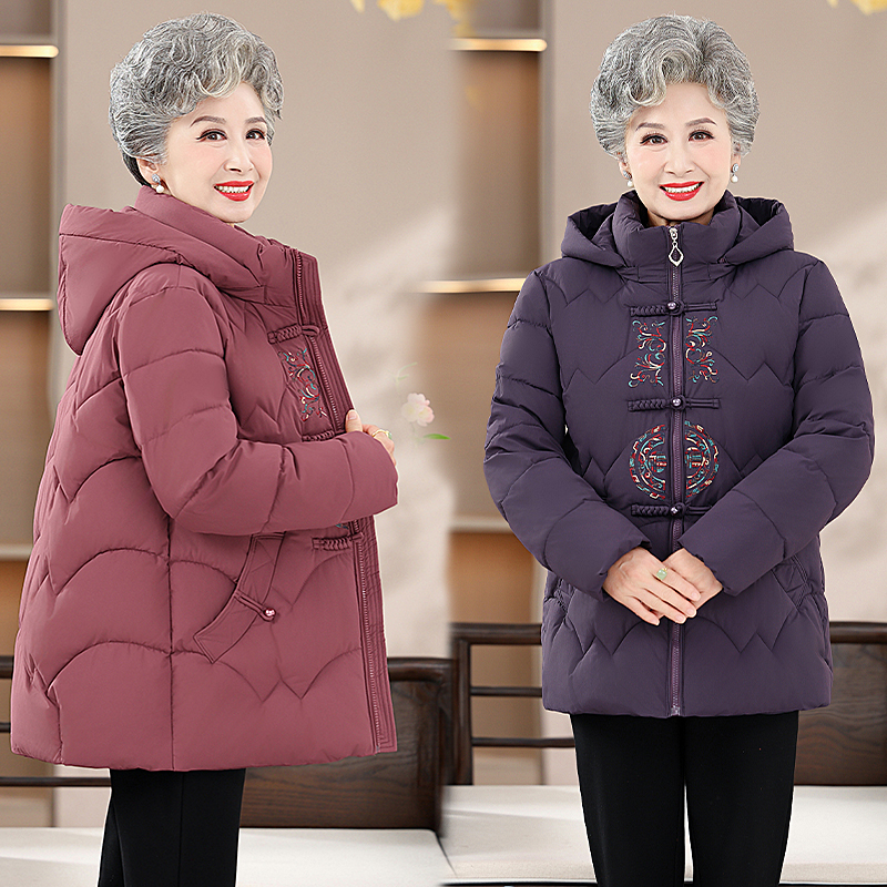 新款妈妈装棉服大码舒适休闲加厚冬季新中式国风奶奶婆婆保暖外套