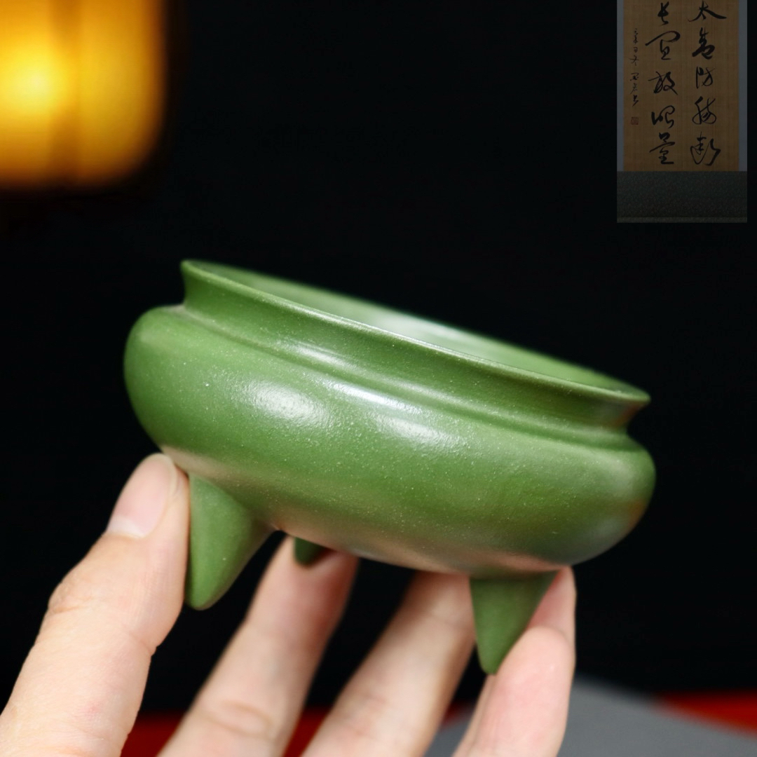 特价捡漏精品紫砂花盆小三足香炉盆景盆多肉菖蒲金弹子绿植盆栽盆