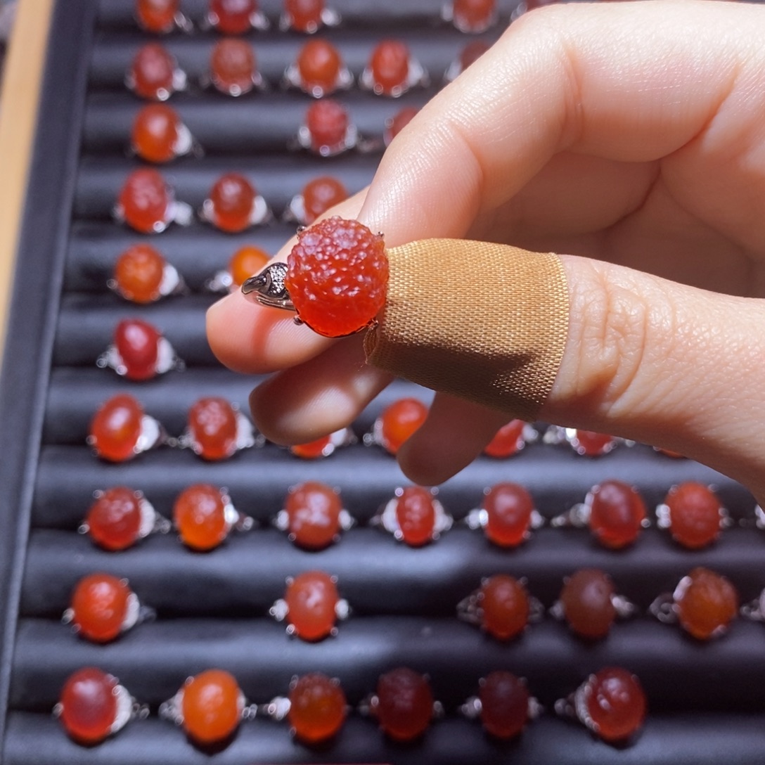 ****木玛瑙/玉髓合金戒指