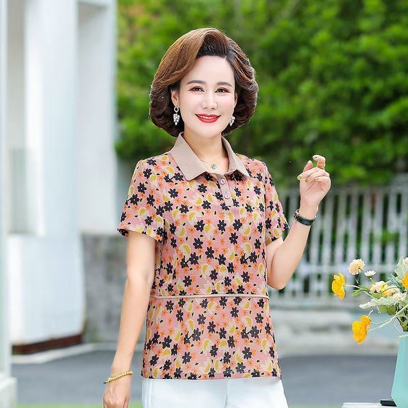 中年妈妈装短袖小衫