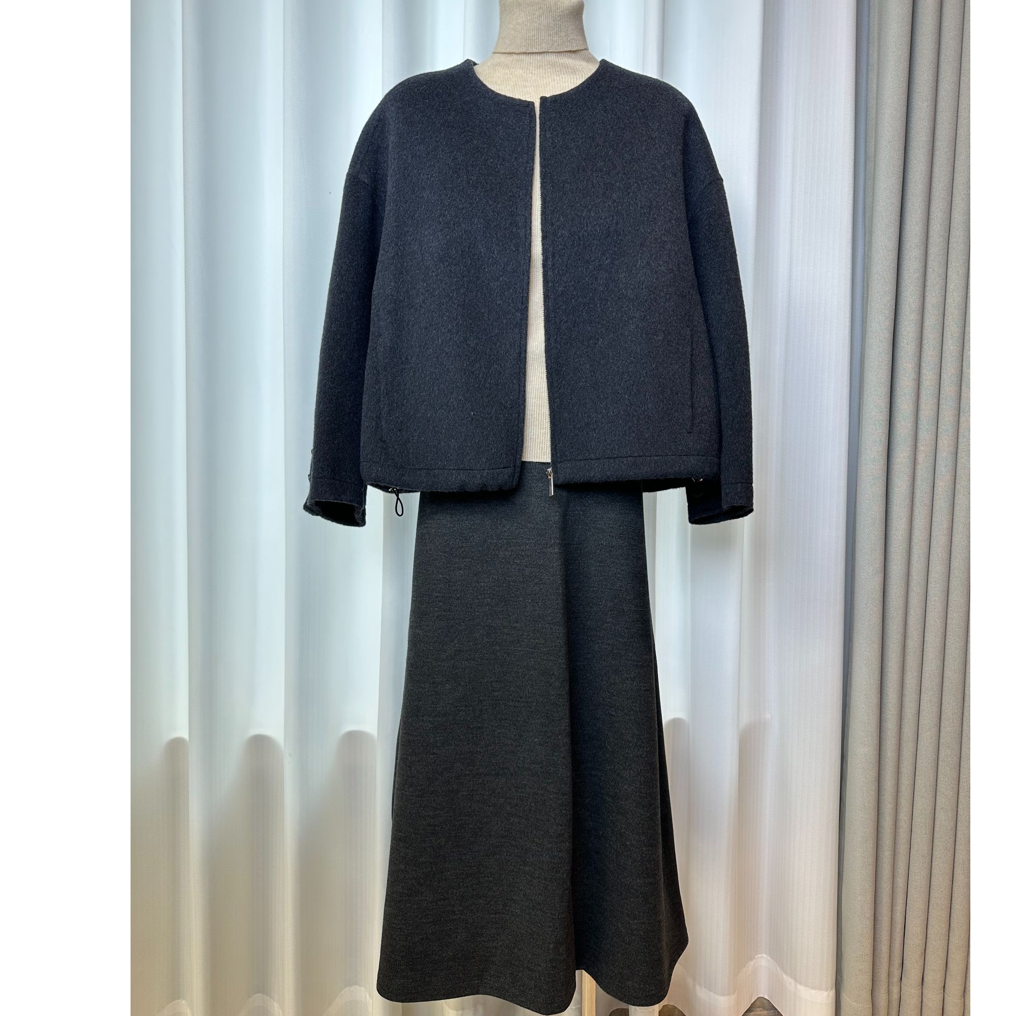 2025秋冬新款韩版小个子宽松百搭双面羊绒大衣女短款羊毛呢子外套