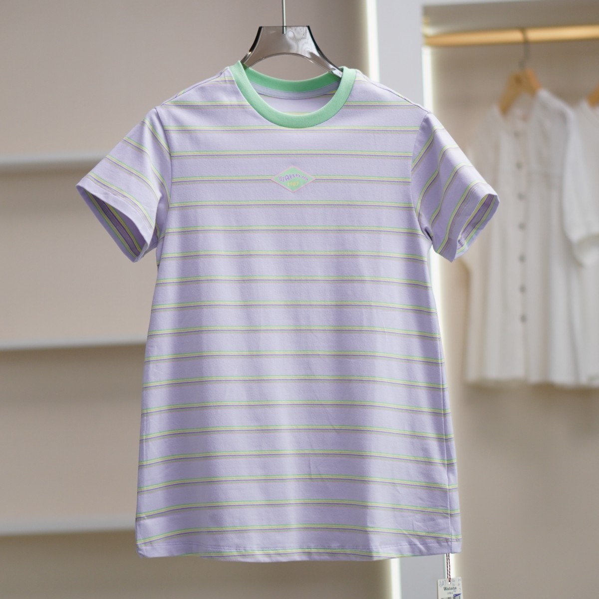 一路童行 娃ha系列 A687 女童糖果色条纹连衣裙 323204D20045