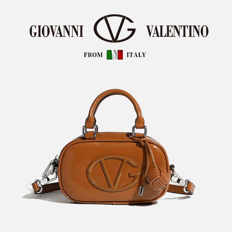 【杨杨专属】GIOVANNI VALENTINO/卓凡尼·华伦天奴绣线单肩保龄球包