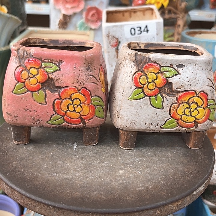 紫砂花盆粗陶材质多肉花盆