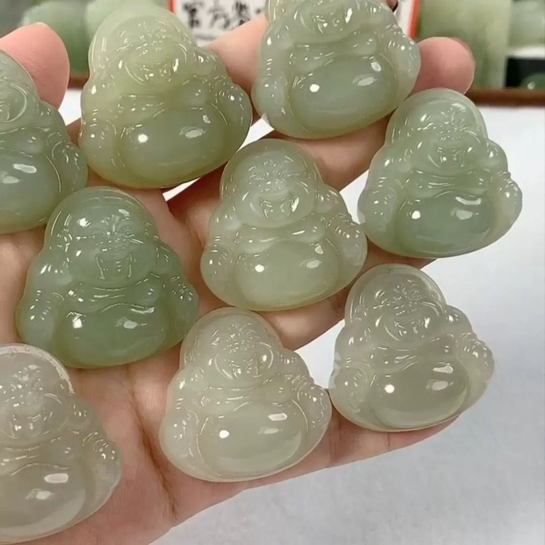 和田玉弥勒佛公吊坠弥勒佛多样性拍一发一精致百搭晴水湖水绿