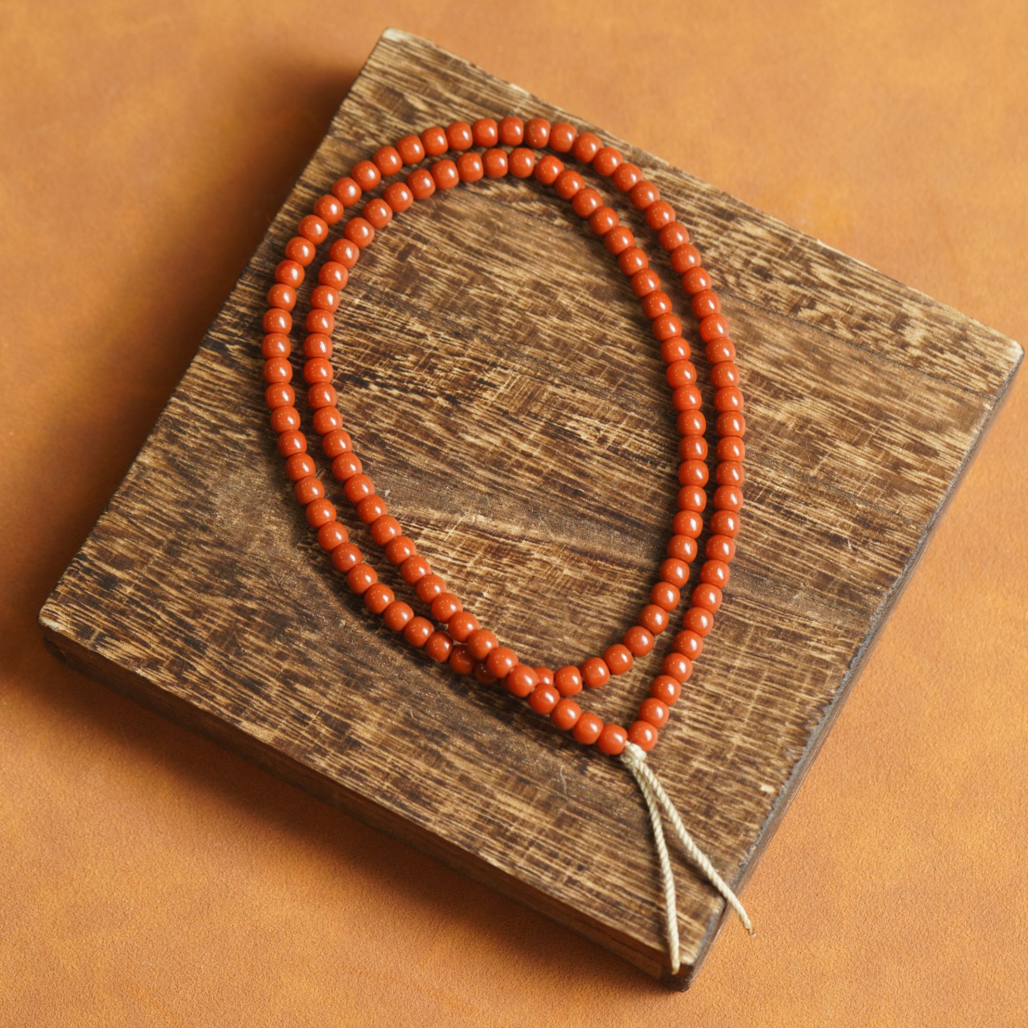 原矿瓦西满色肉柿子红精工老型单圈 约5mm 约21g ZMT251121-03