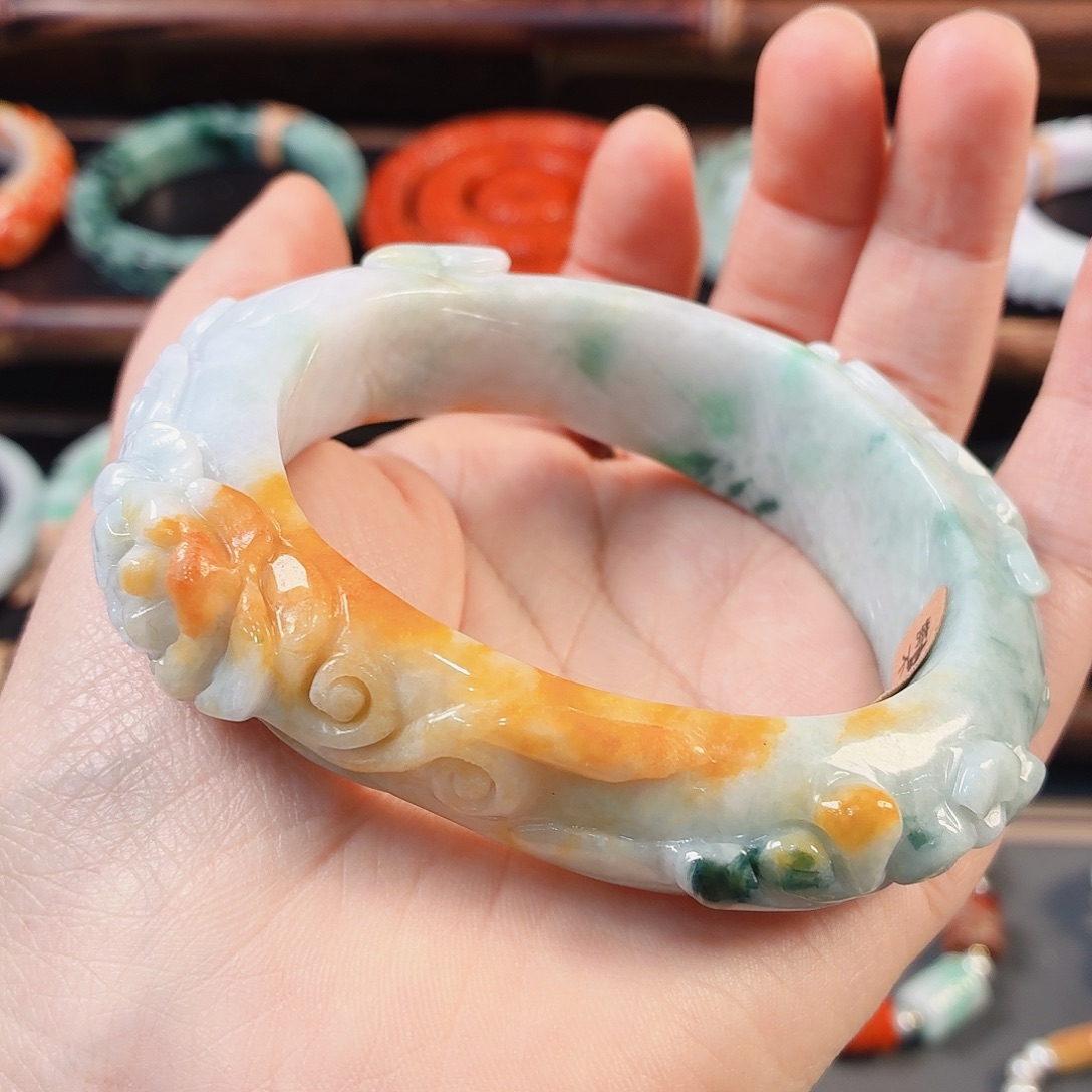 冬***拉翡翠未镶嵌手链手串