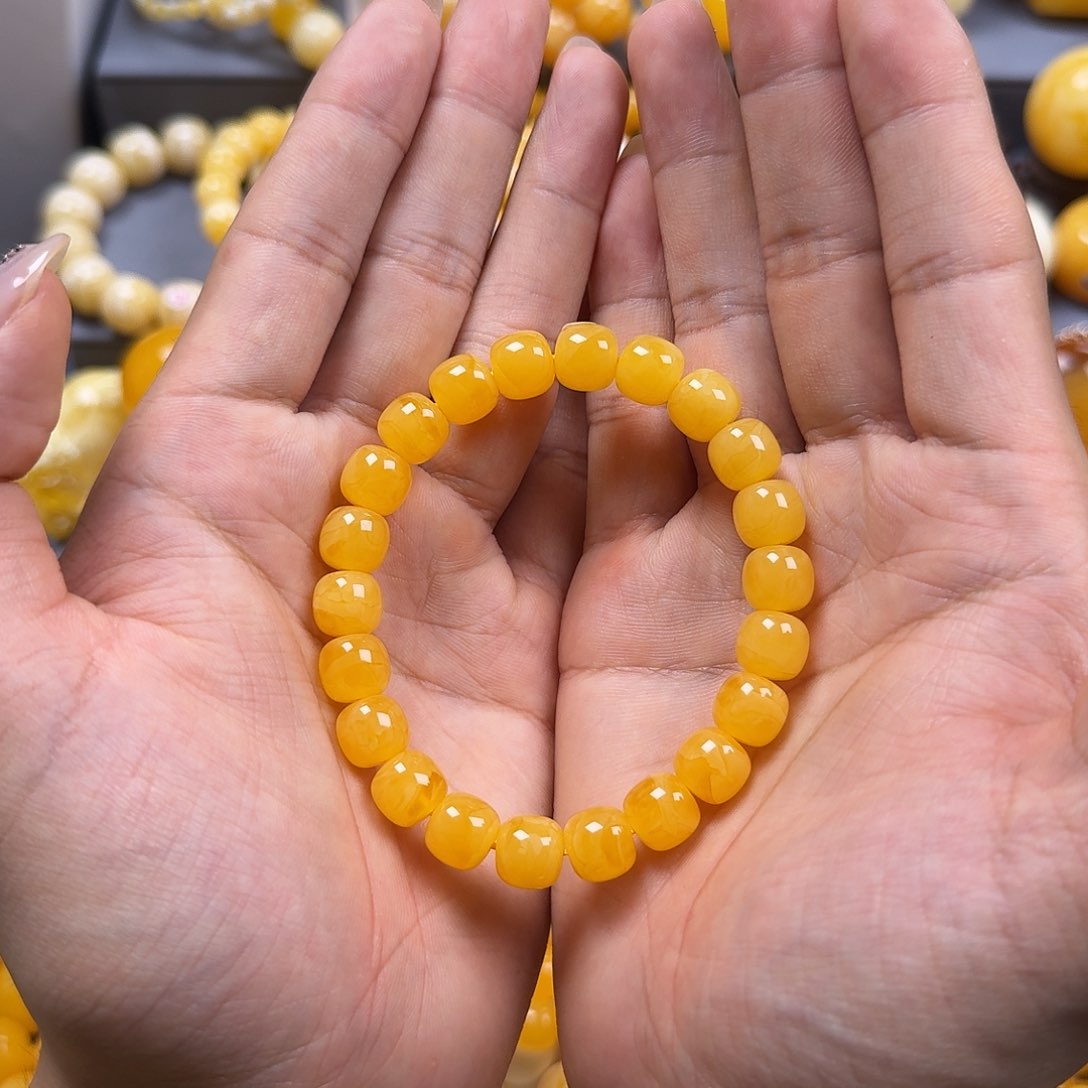 琥珀珠宝奇石未镶嵌同料10mm