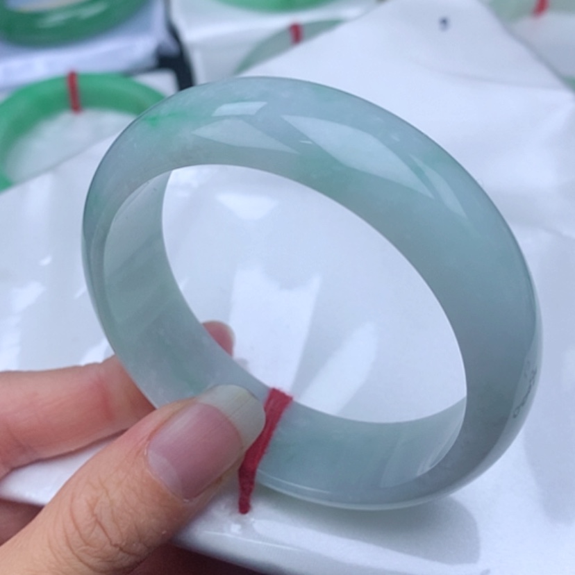 【闪购商品】翡翠戒指未镶嵌         正圈57 大轮胎白底青