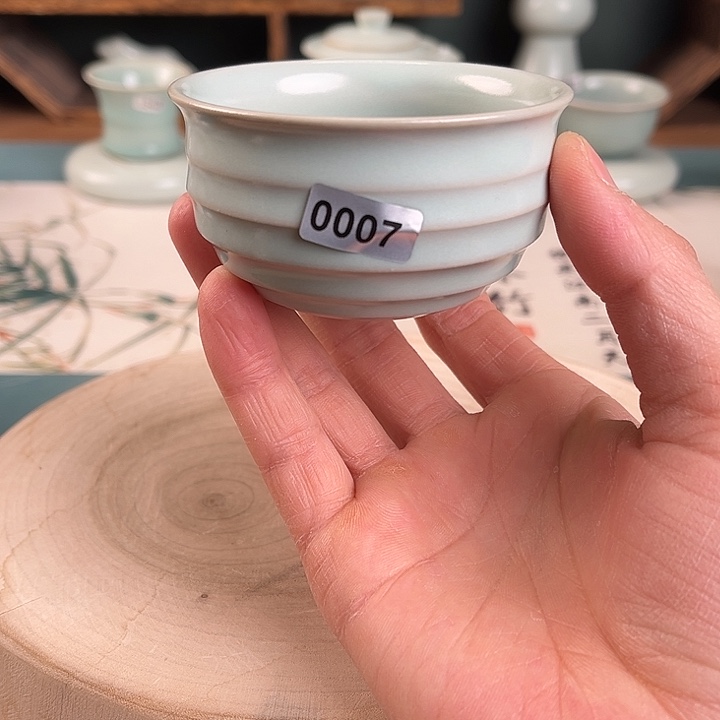 杯0007 青鸾汝瓷汝州微瑕