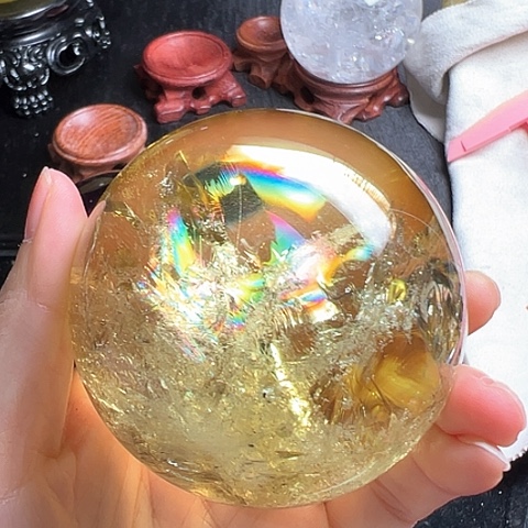 水晶水晶球摆件未镶嵌