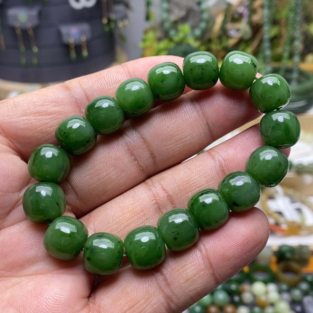 和田玉（碧玉）手链未镶嵌71