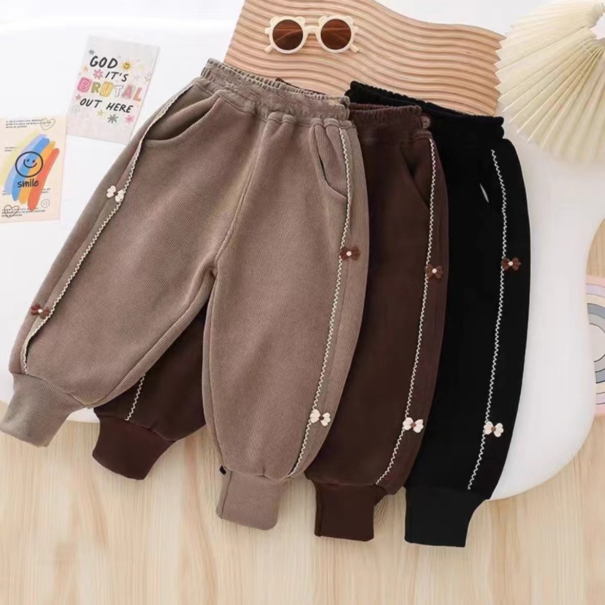 29009新款时尚儿童裤子春秋休闲裤洋气卫裤宝宝宽松长裤潮流款