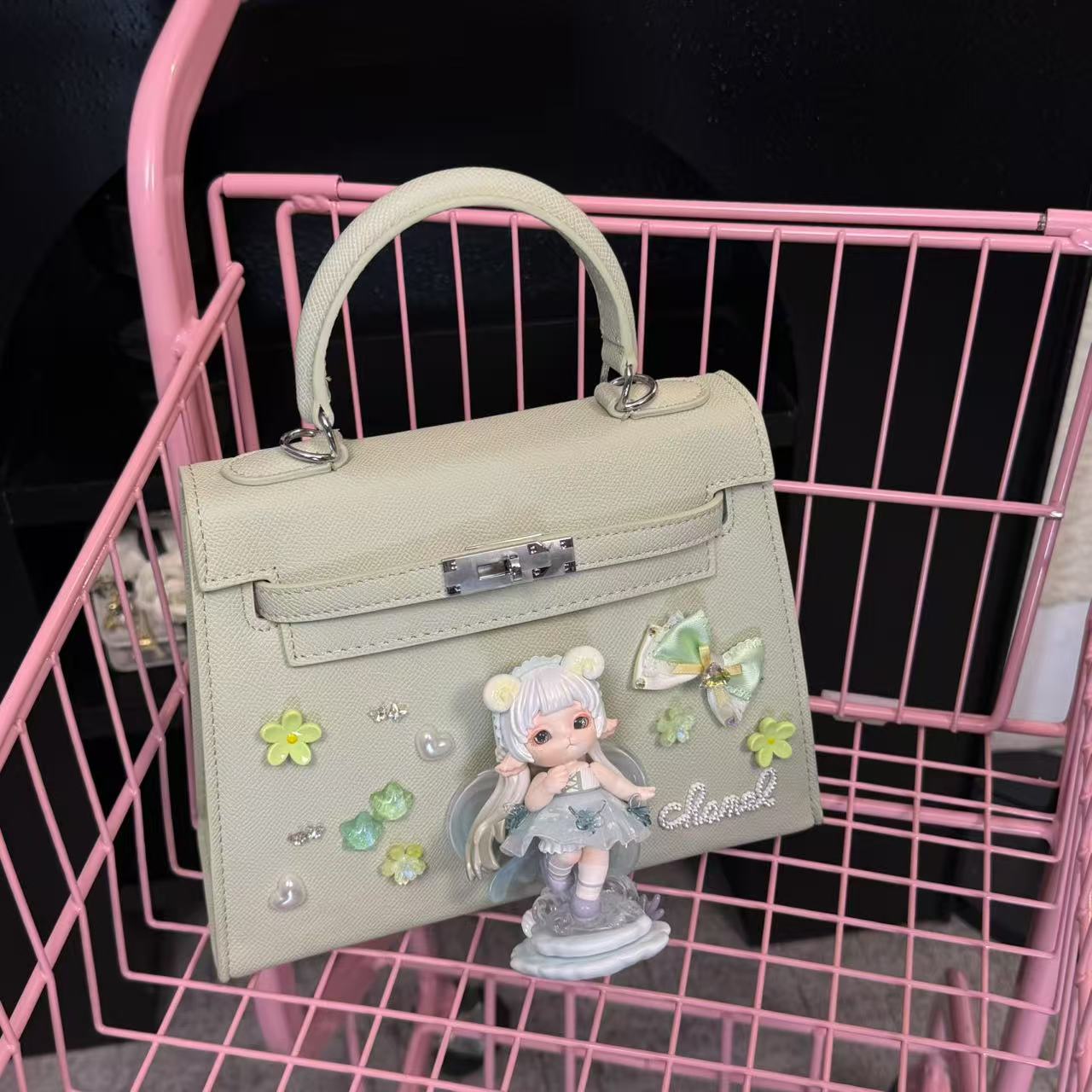 原创手工设计潮玩娃包 韩系轻奢小众设计kelly包