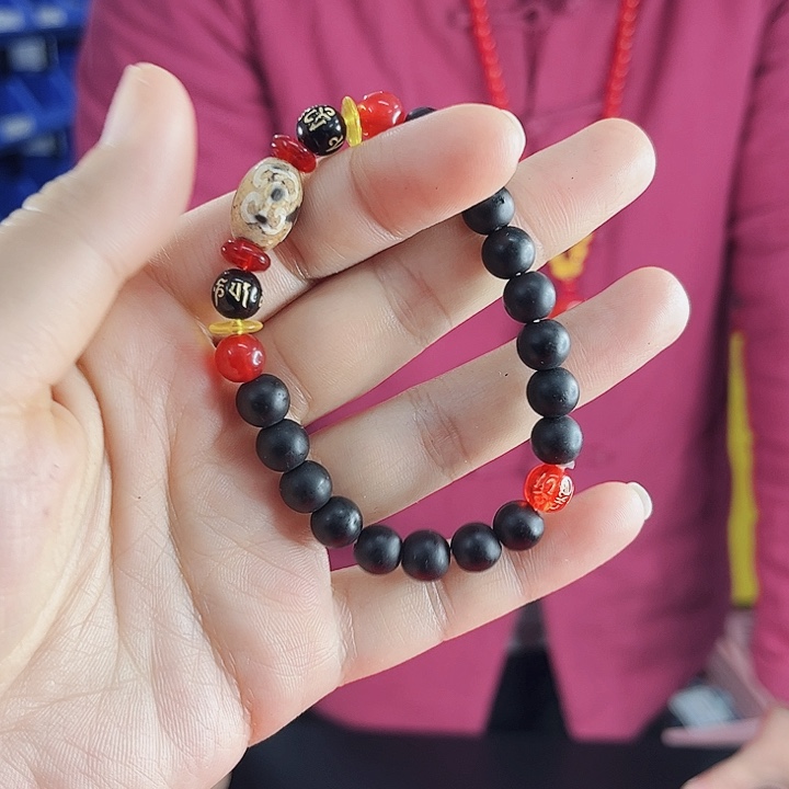 玛瑙手链未镶嵌丅3九路回纹手串