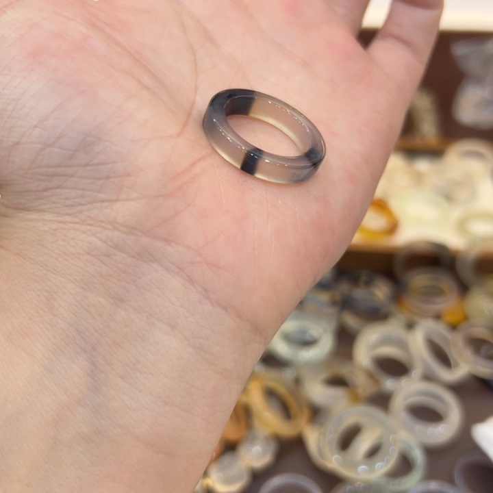 玛瑙/玉髓合金戒指10港17