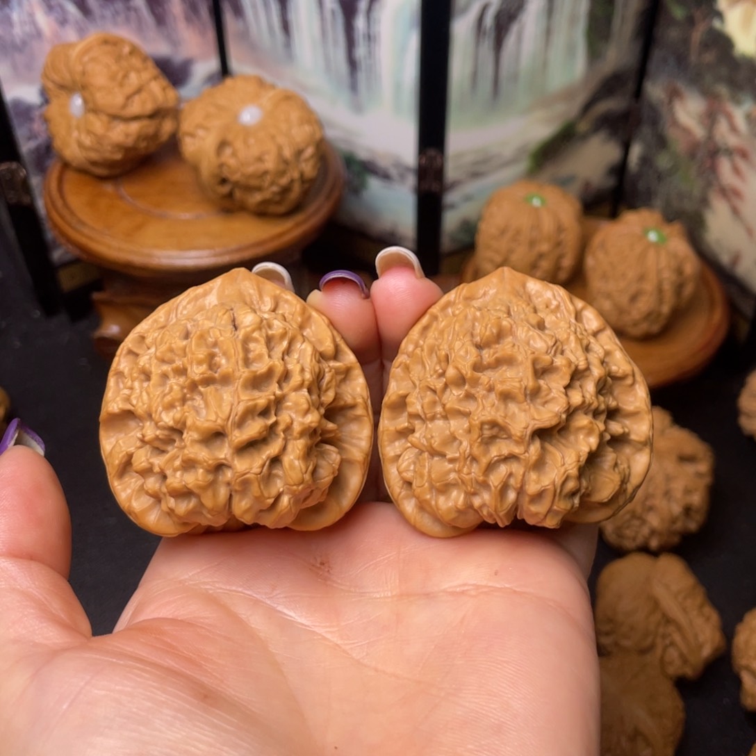 文玩核桃把件47全品官帽