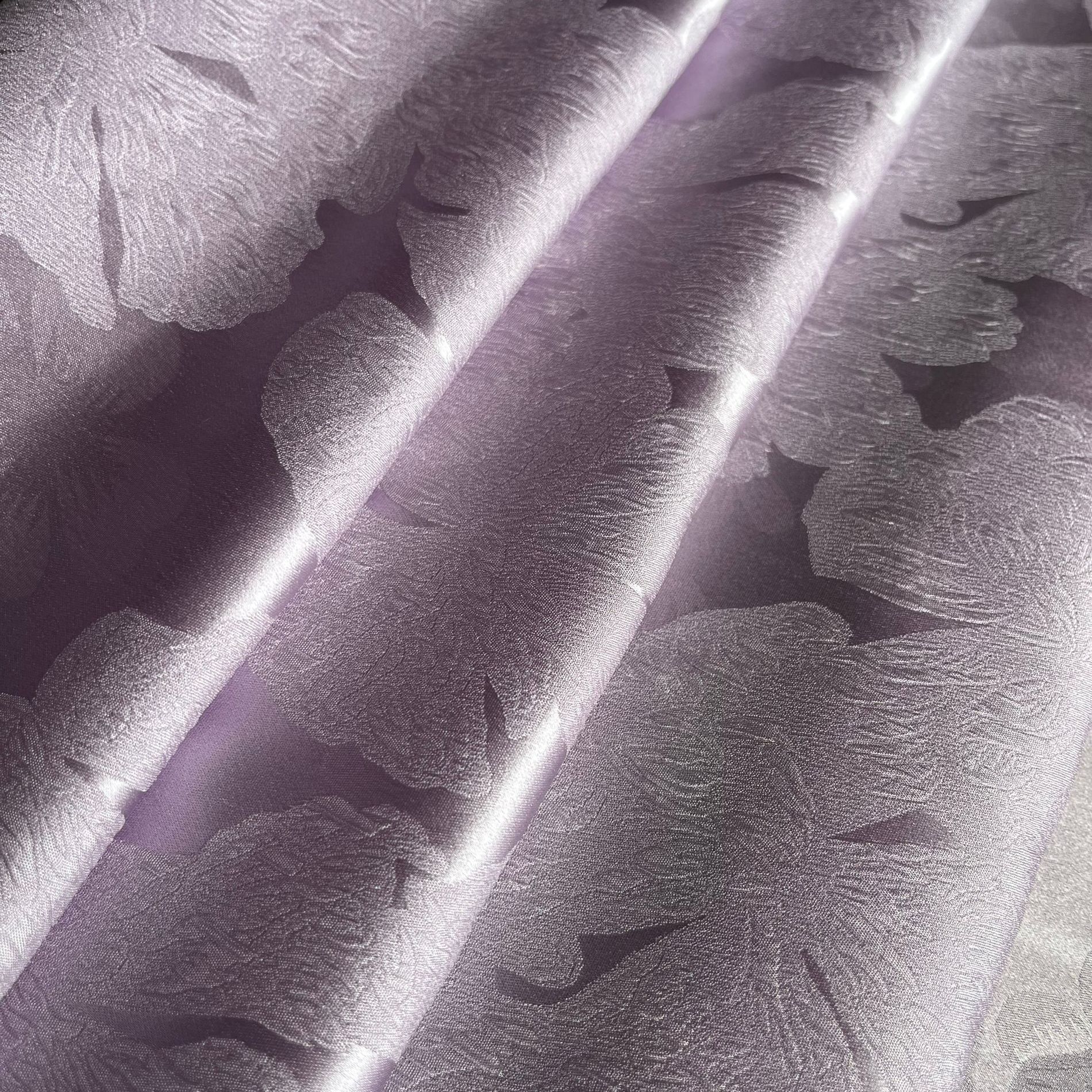 冠乐绉浅紫色100桑蚕丝140厘米幅宽不支持7天无理由退换