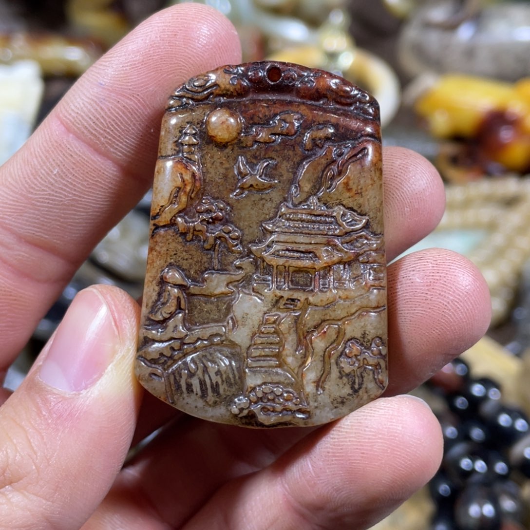 和田玉吊坠(不含链)未镶嵌