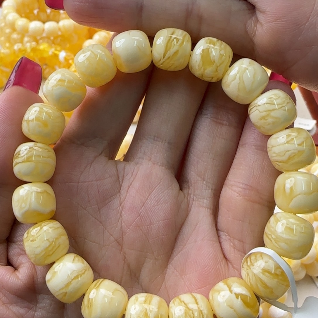 琥珀未镶嵌手链蜜蜡手串