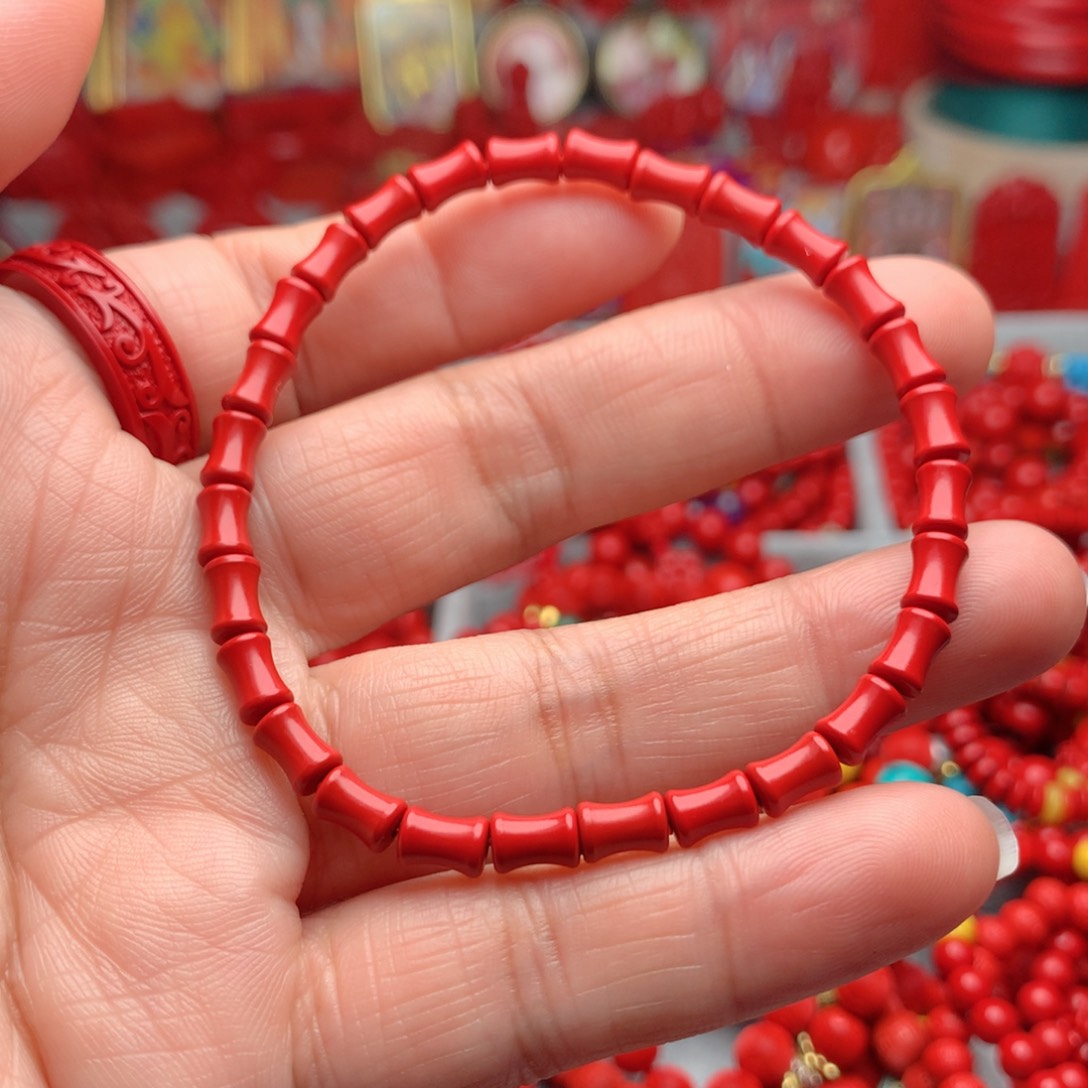 天然辰砂工艺品朱砂手串