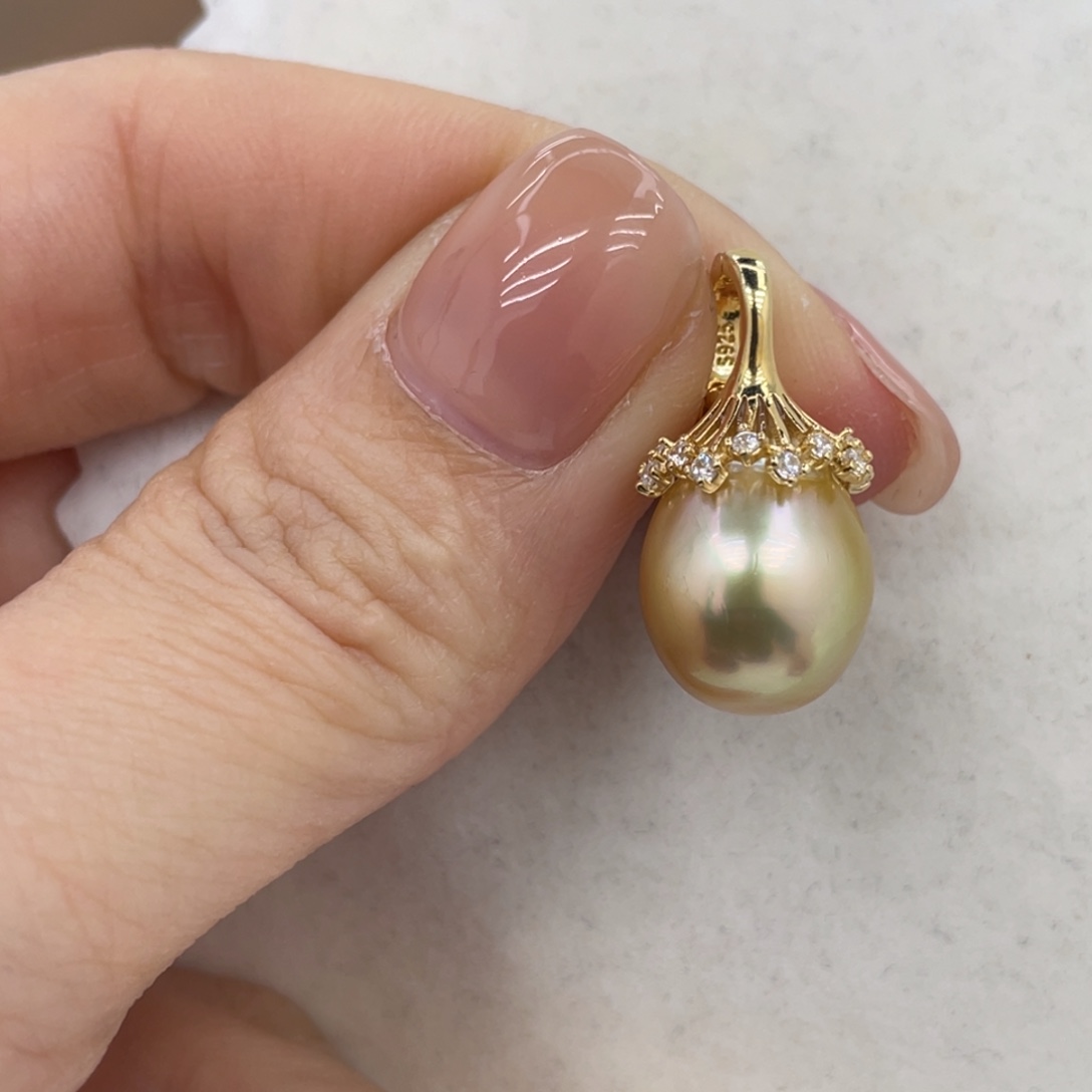 颈饰银S925镶嵌海水珍珠